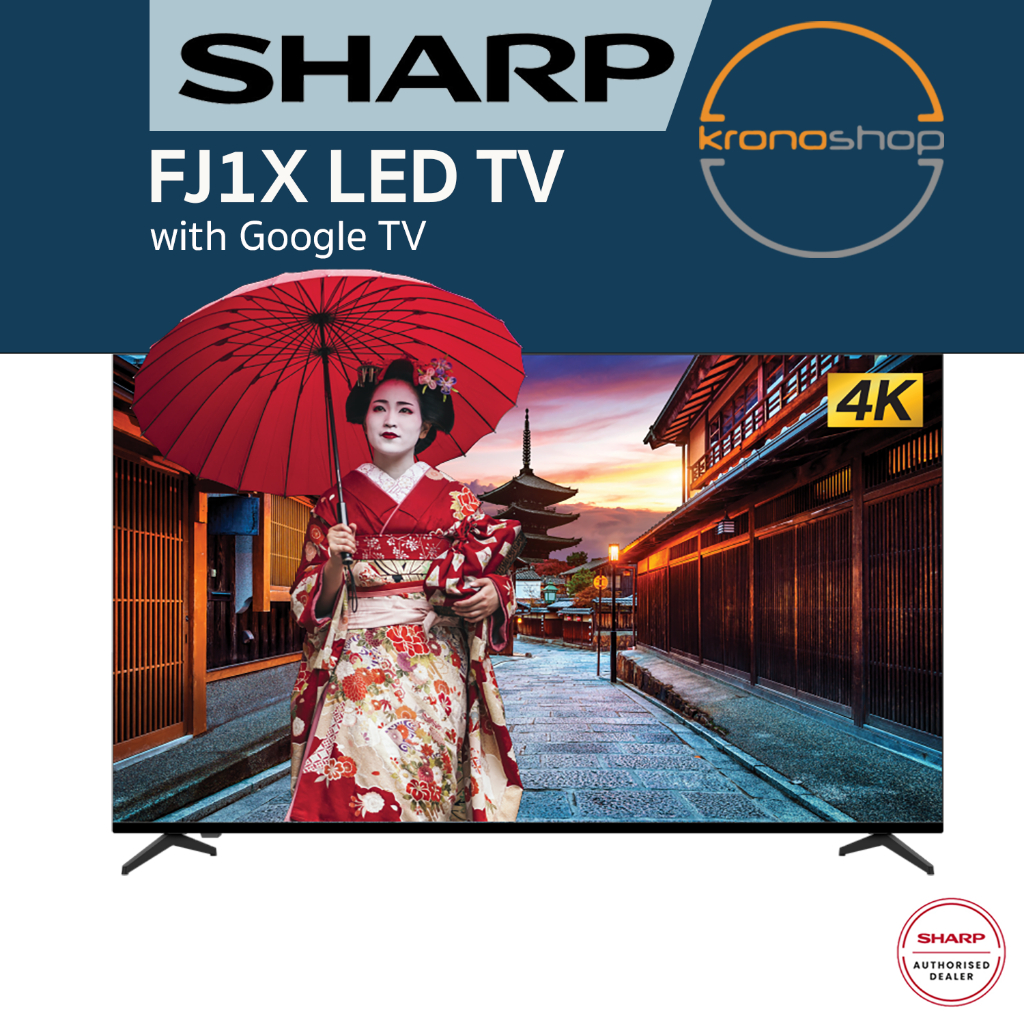 Sharp FJ1X 50/55/65/75 INCH 4K UHD Google TV LED TV 4TC50FJ1X 4TC55FJ1X 4TC65FJ1X 4TC75FJ1X