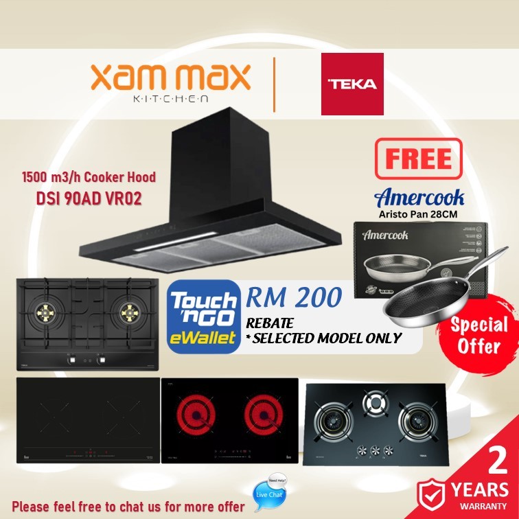 Teka - DSI 90 AD VR02Package + Hob / Kitchen Chimney Cooker Hood / Rinnai Hood / Cooker Hood / Kitchen Hood / G78 / G82