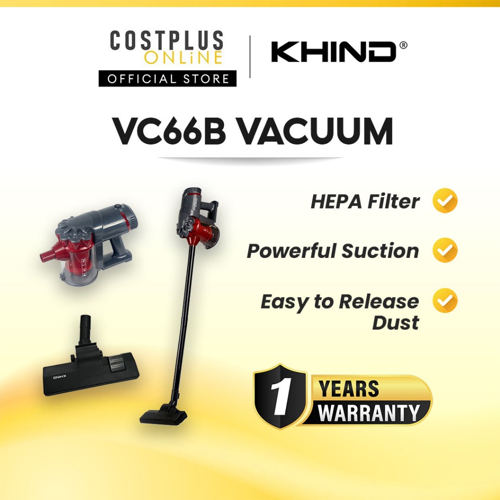 Khind Vacuum Cleaner Bagless HEPA VC8630 VC9675 VC66B VC68P VC500 Powerful Suction 105W Penyedut Habuk Tanpa Wayar 无线吸尘机