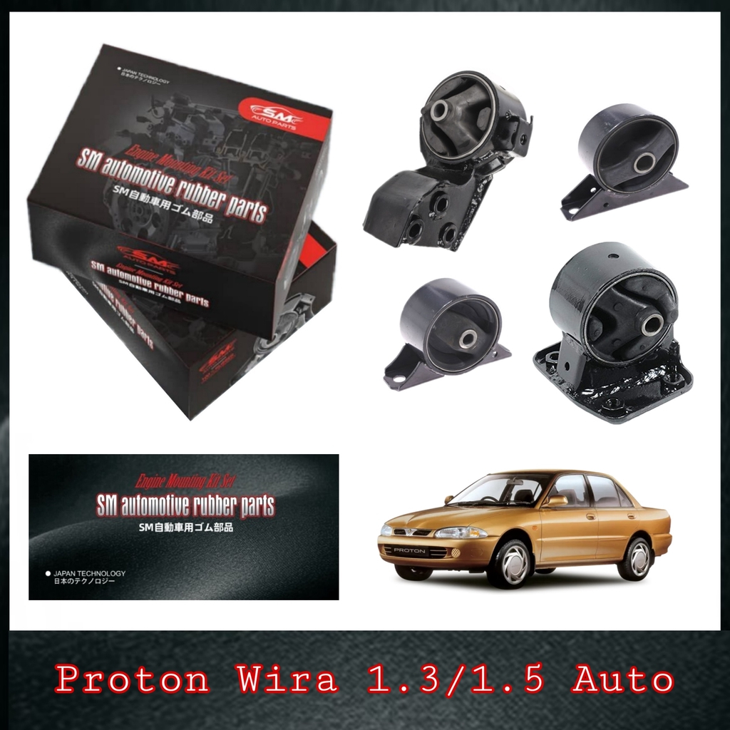 SM Engine Mounting Set - Proton Wira Satria 1.3 1.5 1.6 1.8 Auto / Manual ( 1+1Year Warranty Unlimited Mileage )