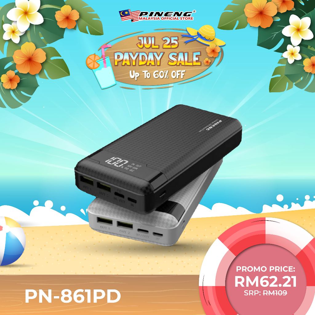 Pineng PN-861PD Type-C PD+QC 20W 20000mAh Quick Charge 3.0 PN861PD Fast Charge Power Bank