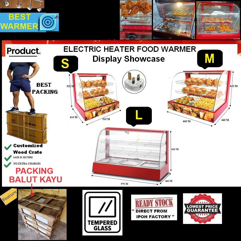 COMMERCIAL FOOD WARMER DISPLAY ELECTRIC/WARMER SHOWCASE/PEMANAS MAKANAN/保温展示柜食品/EGGTART/BREAD/ROTI WARM SHOWCASE/KITCHEN