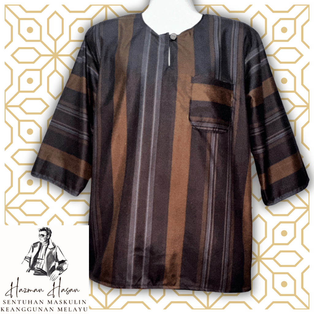 Busana melayu baju rakyat lelaki premium tema sarong