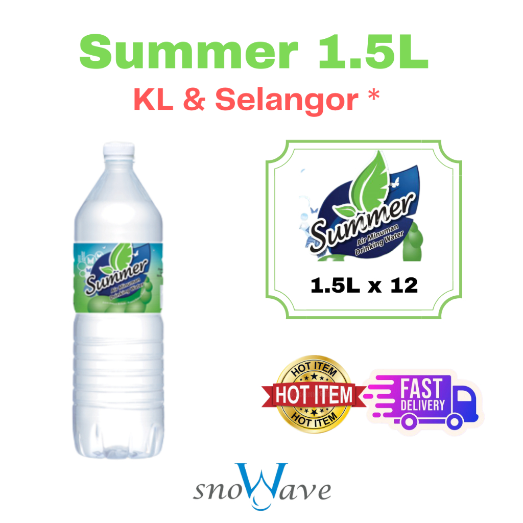 Summer Drinking Water 1.5L (1500ML) 3-4 Ctn (Kotak)