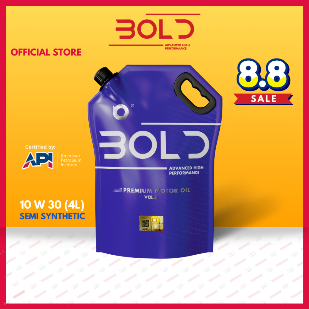 Bold 10w30 3L/4L Semi Synthetic SP Engine Oil Car Lubricant 10w-30 Minyak Hitam Enjin Kereta Perodua Proton Nissan Honda