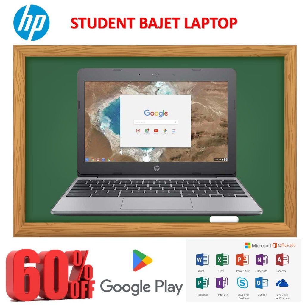 Ultrabook Slim HP 11 G5 CHROMEBOOK /PLAYSTORE/SPEAKER NICE /HD WEBCAM /4GB RAM /16GB SSD /ULTRABOOK