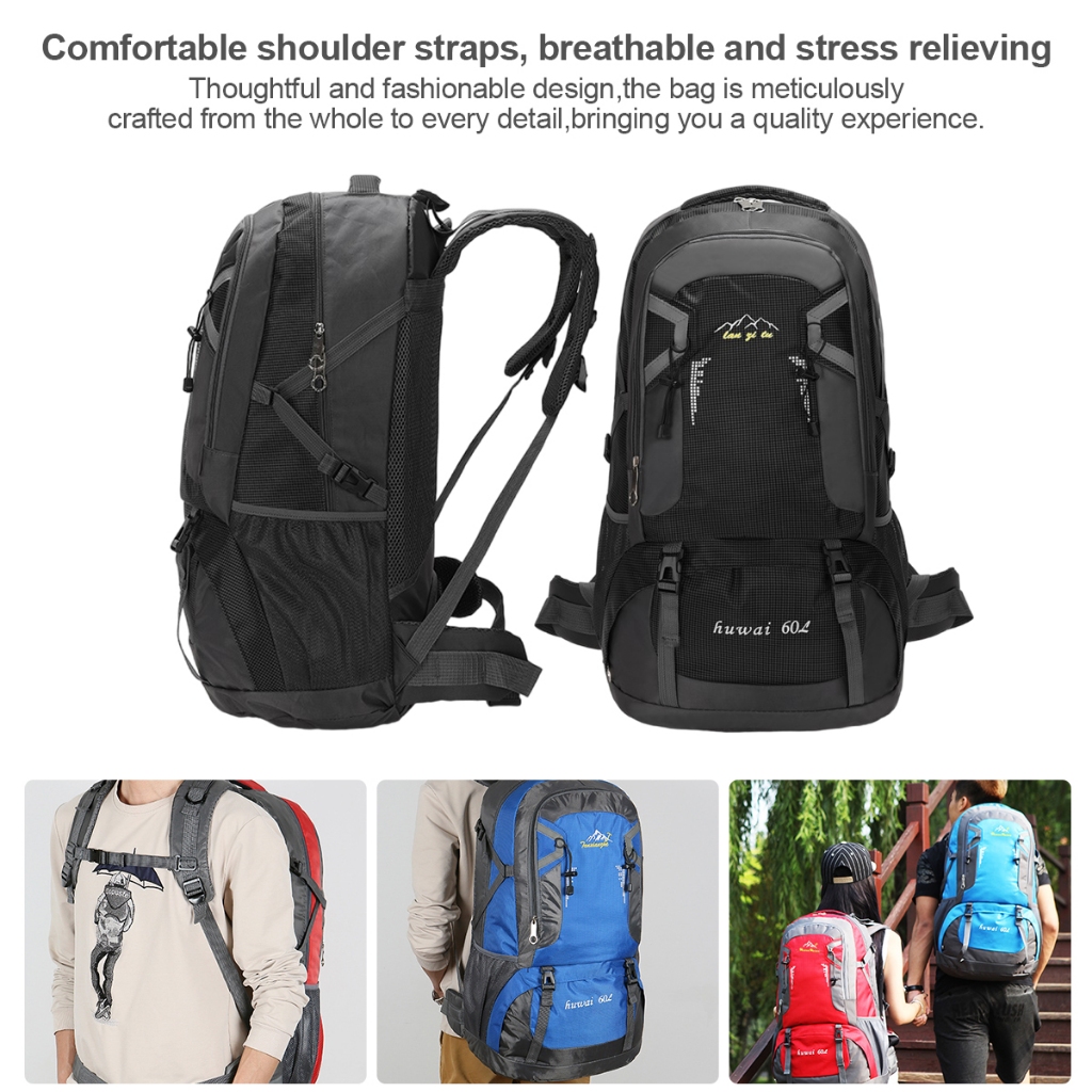 Large Outdoor Waterproof Backpack Camping Bag Hiking Backpacks Mountaineering Travel Climbing Rucksack 登山背包