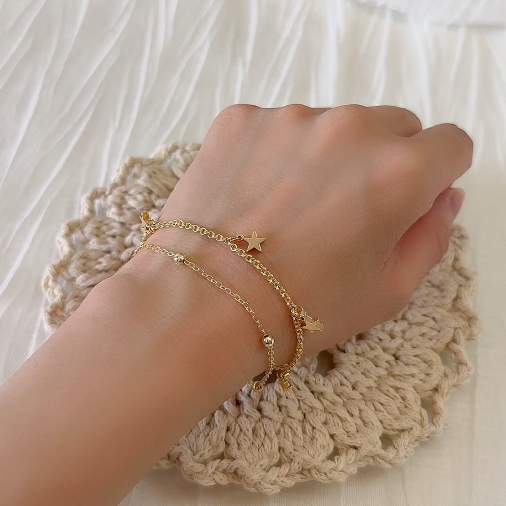 Stella bracelet | gold chain bracelet handmade jewellery star pendant accessories