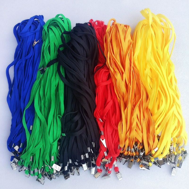 Nylon Lanyard 1cmx45cm Metal Clip Event Organizer Office Stationery Conference Tali Leher ID Card