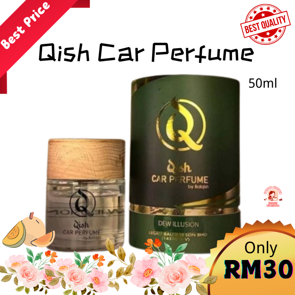 QISH Car Perfume 50ml Murah Balqish Qish Pewangi Kereta Perfume Kereta Air Freshener