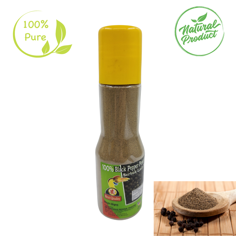 AM SARAWAK 100% Pure Dried Selected Sarawak Black Pepper Powder/Lada Hitam Sarawak Terpilih Kering Asli/砂拉越纯正精选烘干黑胡椒粉