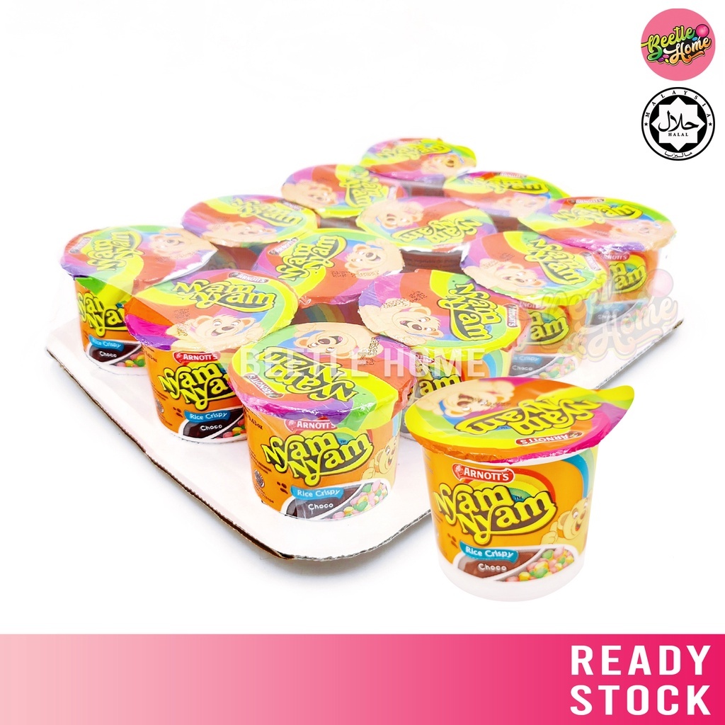 12 Cups Arnotts Nyam Nyam Rice Crispy 18g Each HALAL (LOCAL READY STOCKS)