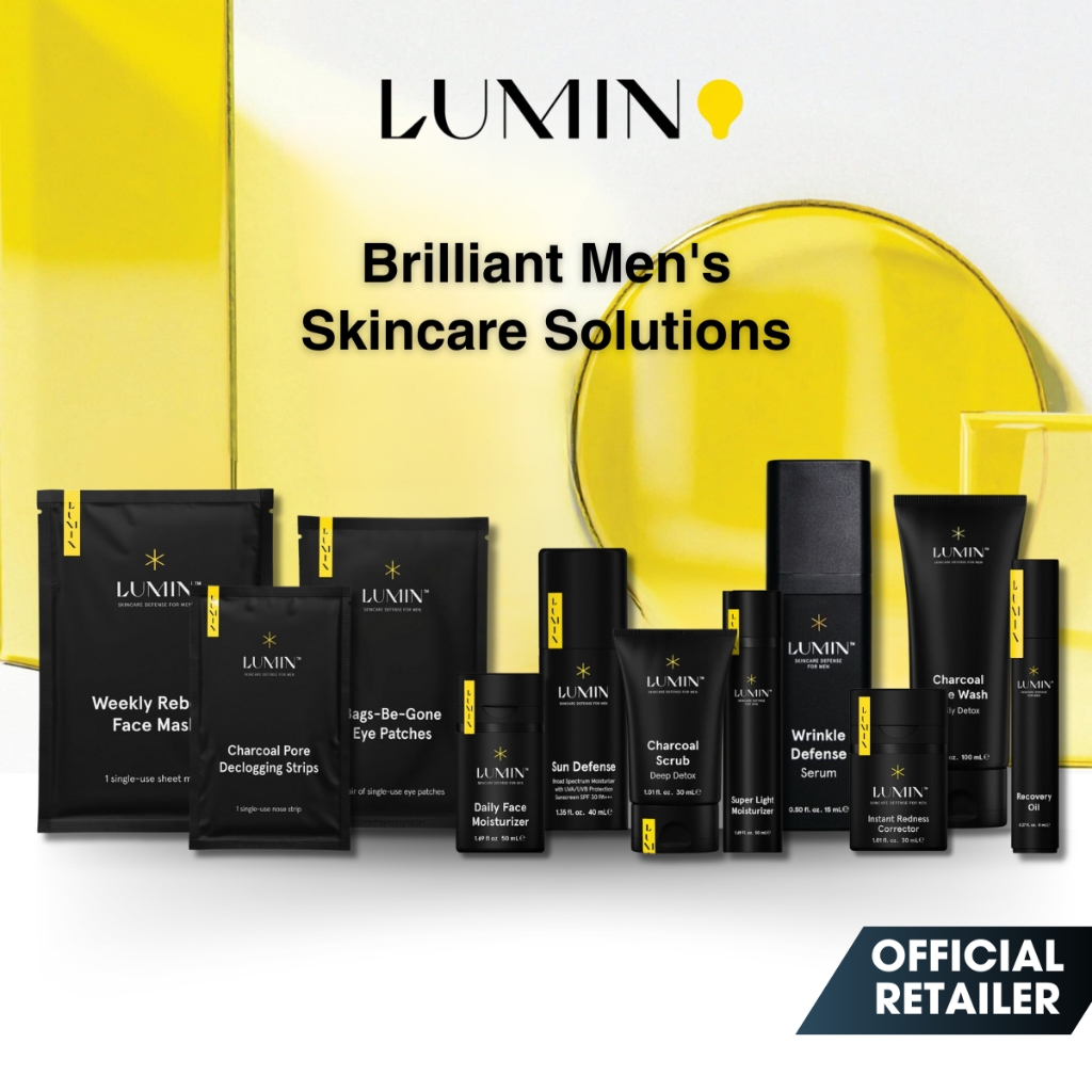 Lumin Men's Skincare Solution Face Wash | Moisturizer I Recovery Oil | Serum | Mask I Sun Defense