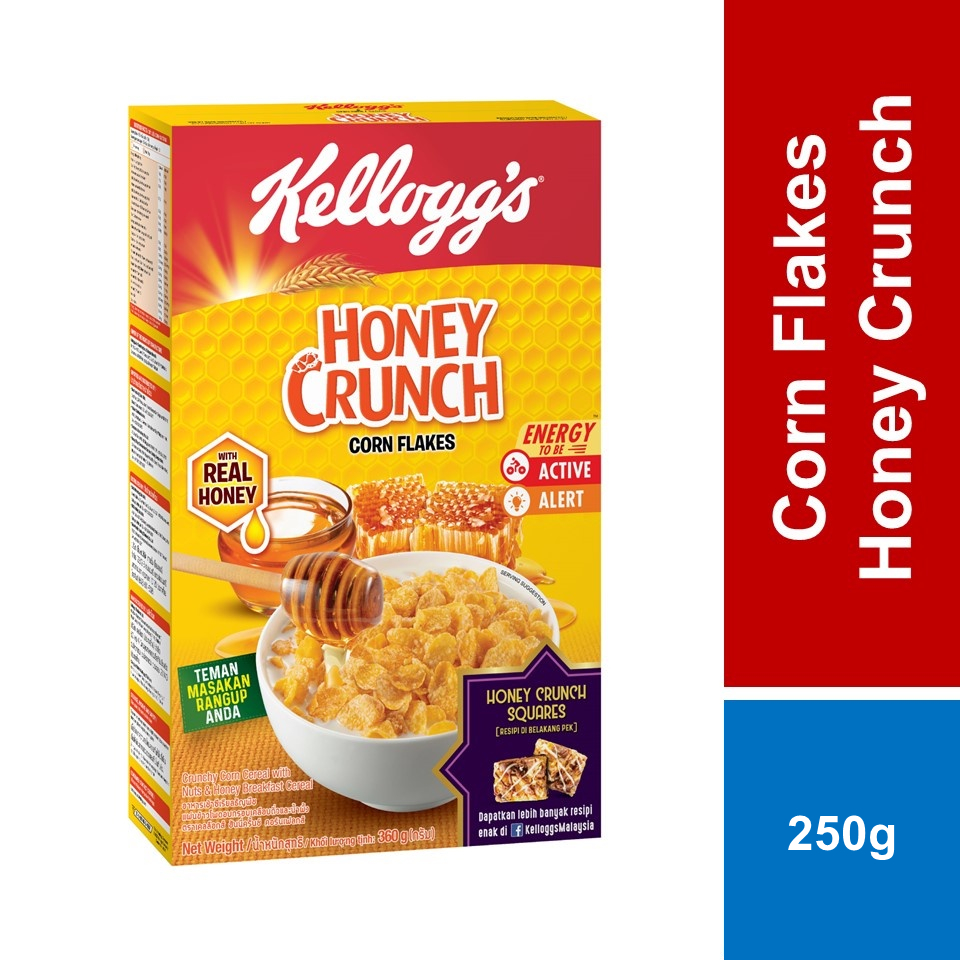 Kellogg's Honey Crunch Corn Flakes Cereal 250g