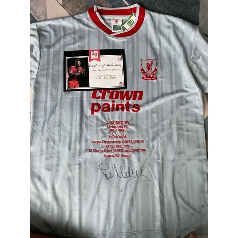 Liverpool Legend Jan Molby Signed Jersey with Honors