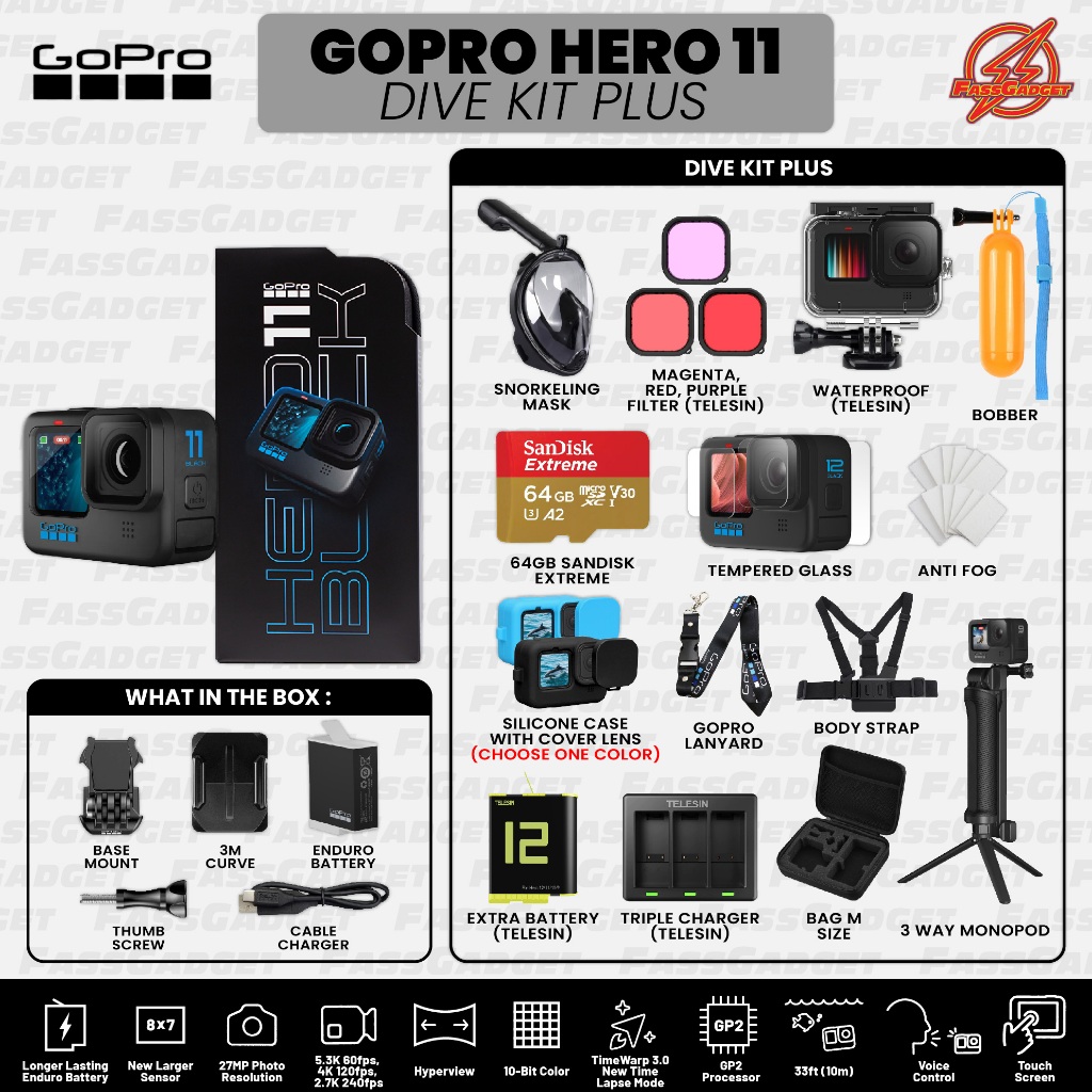 (READYSTOCK) GOPRO HERO 11 BLACK (ORIGINAL 1 YEAR MALAYSIA WARRANTY) GOPRO HERO11