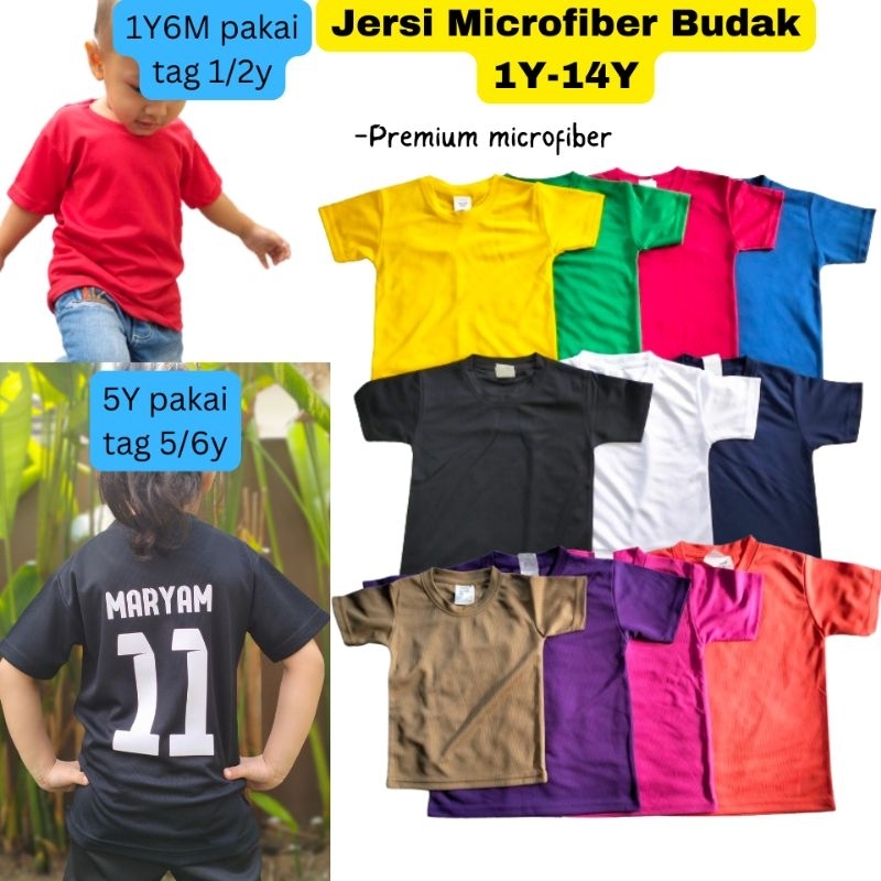 JERSI BUDAK MICROFIBER. T-SHIRT JERSI BUDAK KOSONG. BAJU CUSTOM