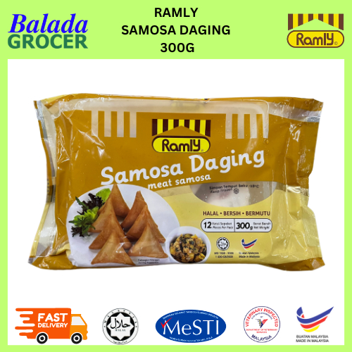 *SANGAT SEDAP & ISI PADAT* KUIH SAMOSA DAGING JENAMA RAMLY (HALAL DARI JAKIM & BUATAN BUMIPUTERA)