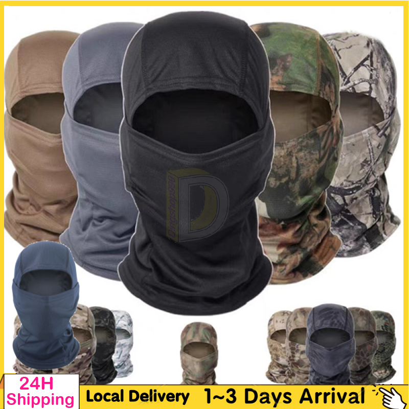 Balaclava Face Mask Topeng Muka Telinga Anti-Sweat Breathable Motor Anti-UV Sport Cap Sun Protection Cycling Face Mask面罩
