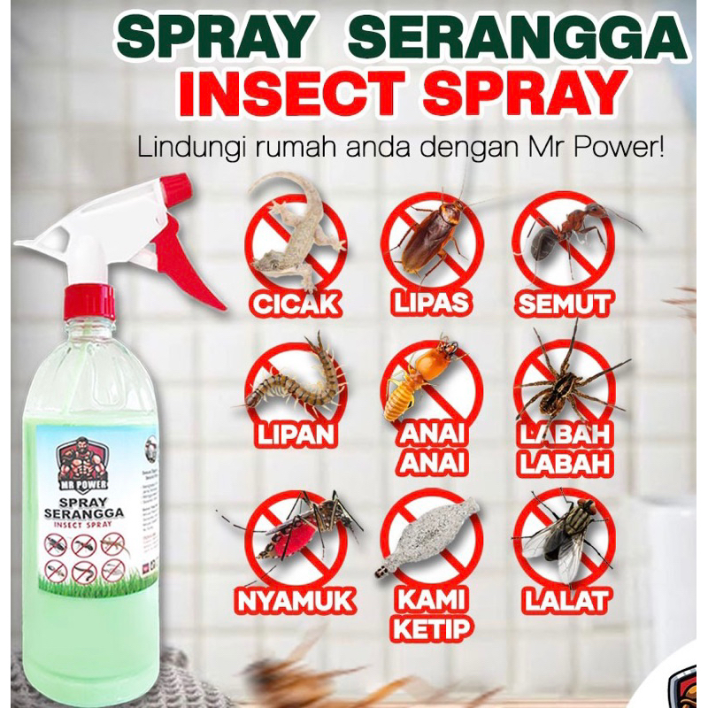 Mr Power Insect Repellent Spray Cicak Lizard Lipas Lipan Anai-Anai Anti Serangga