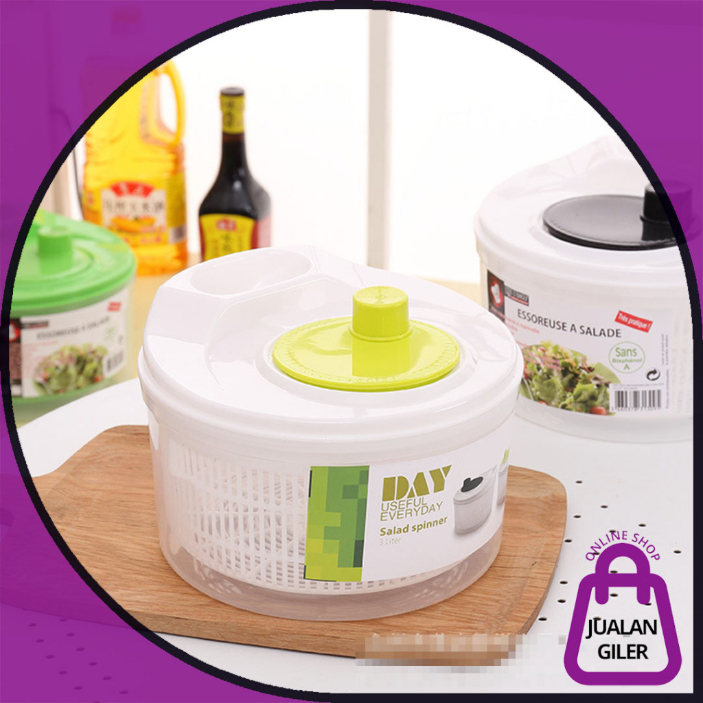 SALAD SPINNER DRYING SALAD DRYER TOKIG PEMUTAR SALAD DEHYDRATOR WASHING SALAD CUCI SALAD