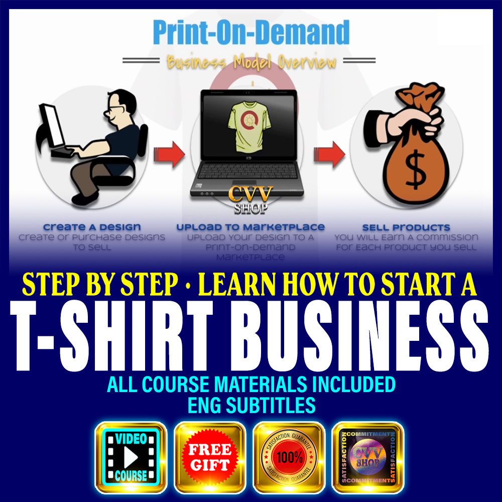 Video Course - Start A T-Shirt Business For PC Windows - Make Money Online & Passive Income With Ecommerce