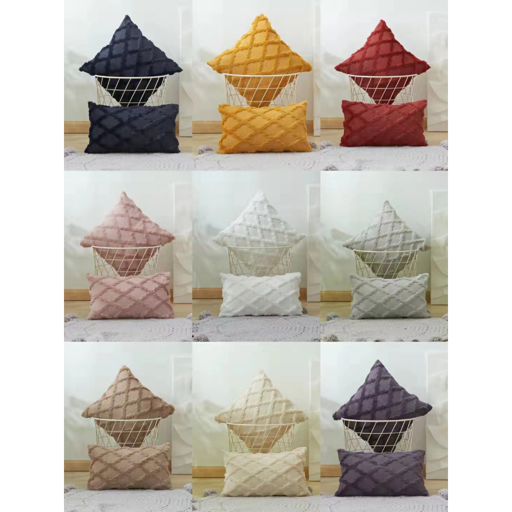 JNY-Diamond Velvet Throw Pillow Covers Decorate Sofa Home Party Soft Square Pillowcase