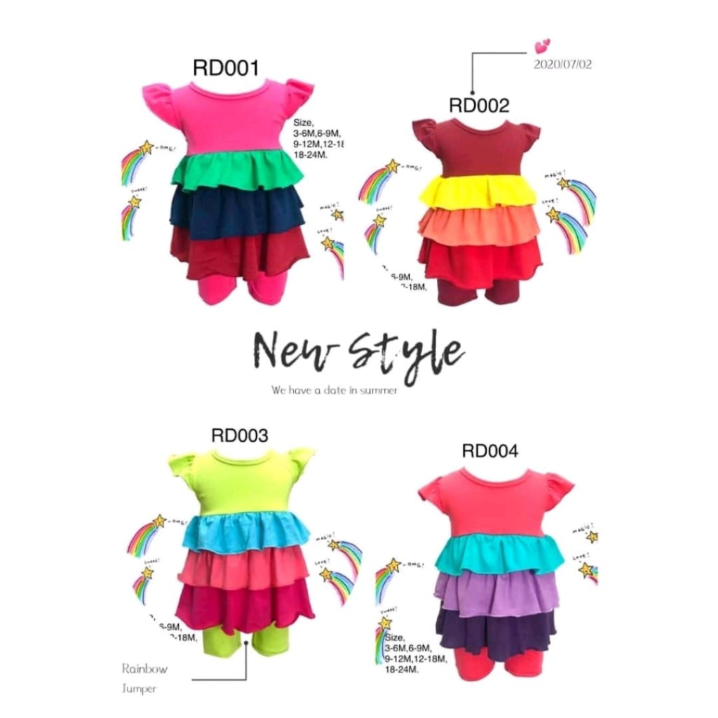 CLEARANCESummerbee Rainbow Jumper Dress