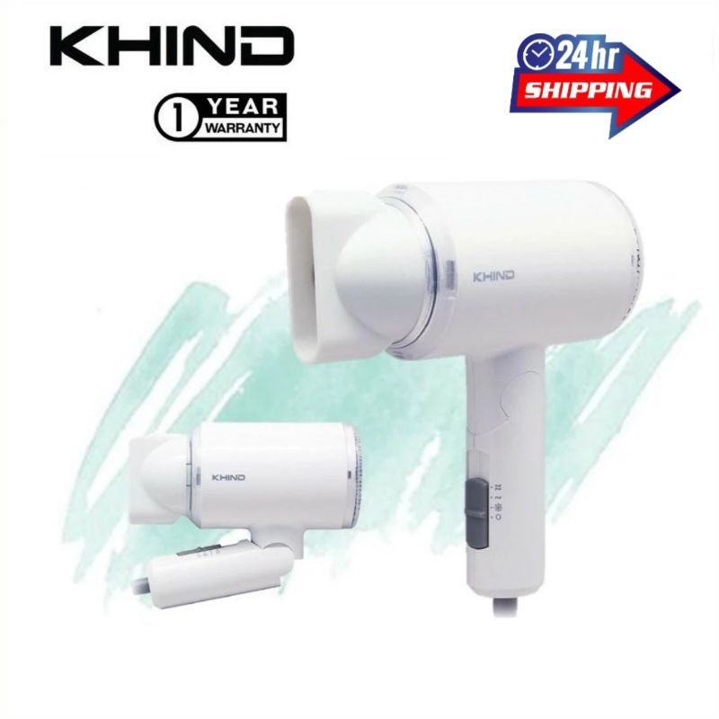 Khind Hair Dryer Milux Pensonic hair Dryer 3 Pin Malaysia Plug Auto Cut-off Protection Foldable Hair Dryer HD1002