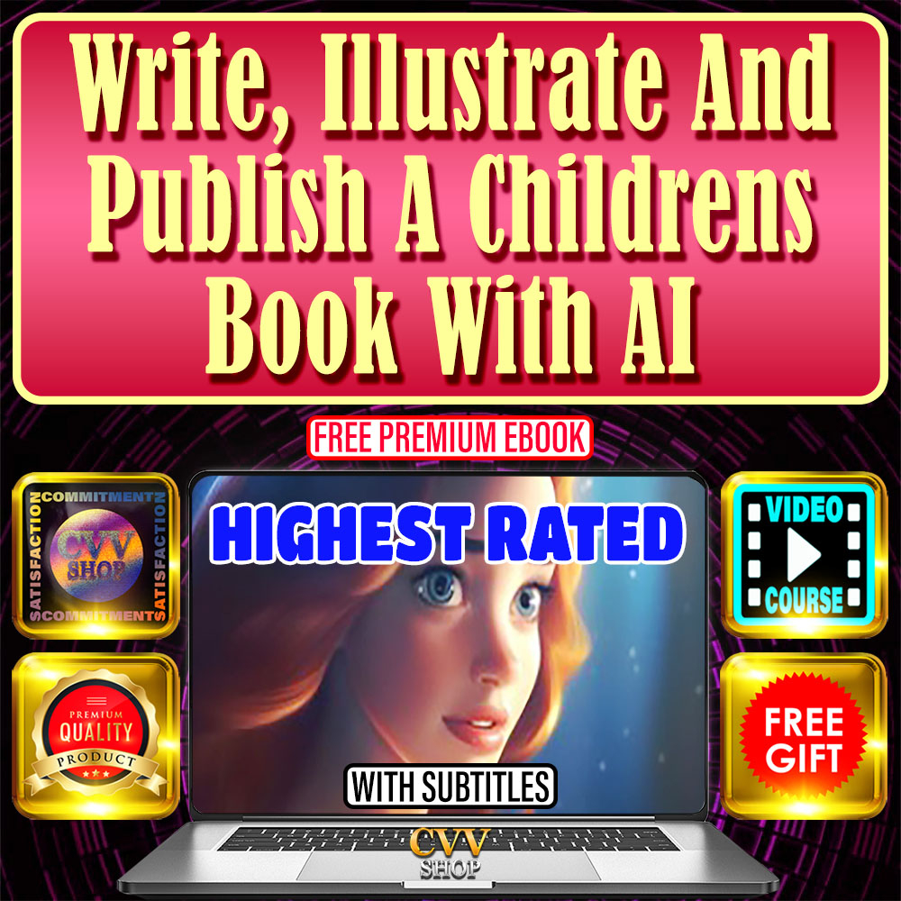 Video Course - Write, Illustrate And Publish A Childrens Book With AI For PC Windows - Make Money Online Passive Income