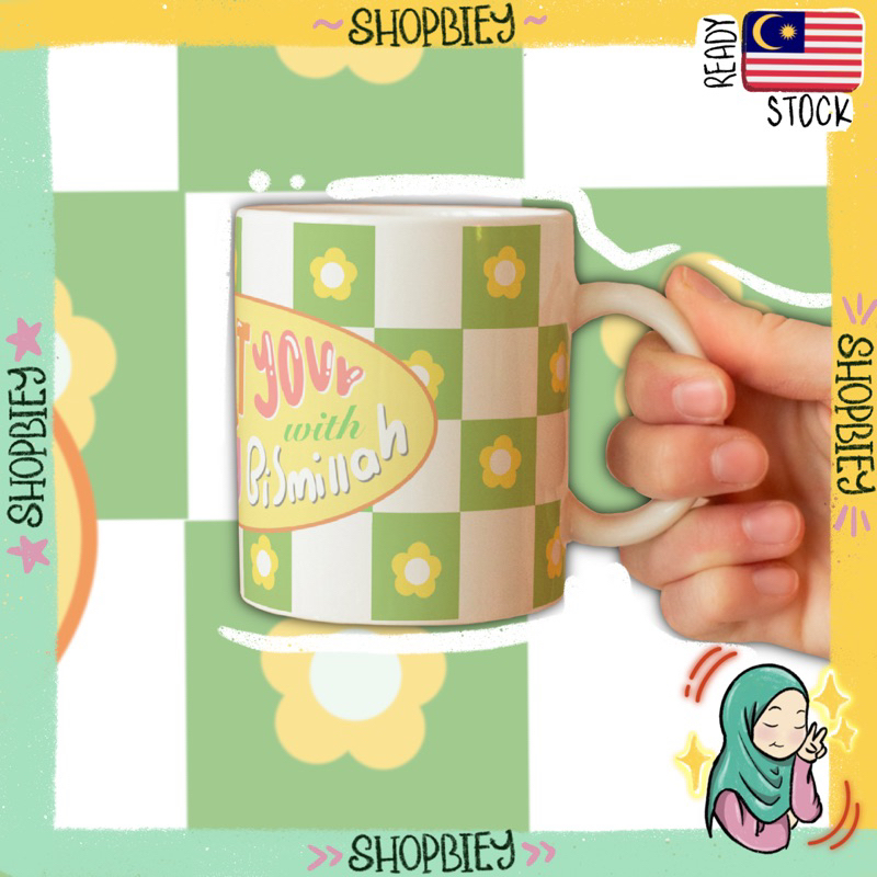 MUGS CUTE motivational mugs start your day mugs gift hadiah cawan