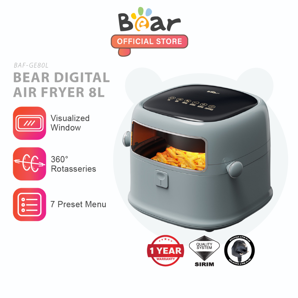 Bear Air Fryer Multi-Purposes Soft Touch Control Panel NTC Sensor Control (8L) BAF-GE80L