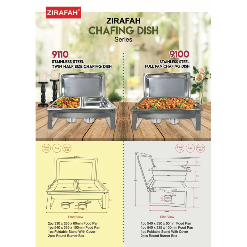 mk.wares(9110&9100)Stainless Steel Twin Half Size buffet set Chaffing Dish & Full size Buffet set /Buffet Set