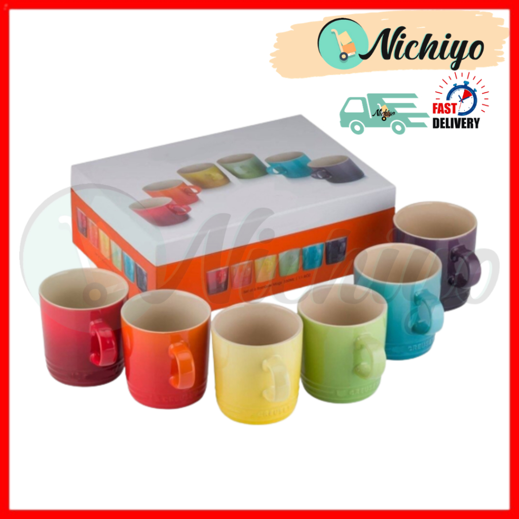 FAST SHIPPING 350ml France Stoneware Rainbow Cup Tea | Coffee Cup | Rainbow Mug | Present Gift Cup