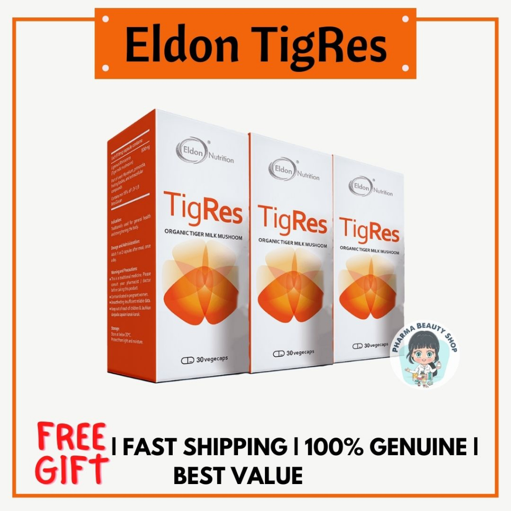 [FREE GIFT] Eldon Nutrition TigRes Capsule (Tiger Milk Mushroom - Improve Lung Health)