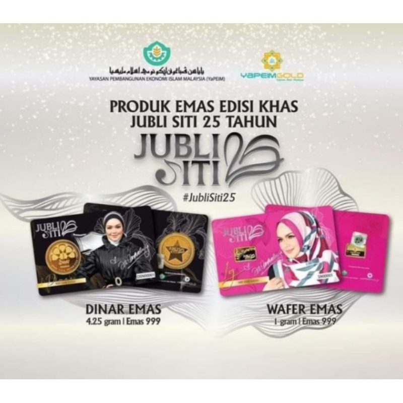 Yapeim Gold Bar (Au 999.9) 24K - Edisi Jubli Siti 25 Tahun