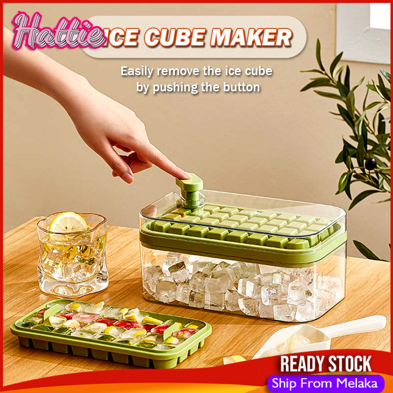 LATEST ICE Cube Maker Mould, ICE Cube Tray with Top Cover, Silicone Ice Cube Mould Silikon Dulang Ais Dengan Penutup