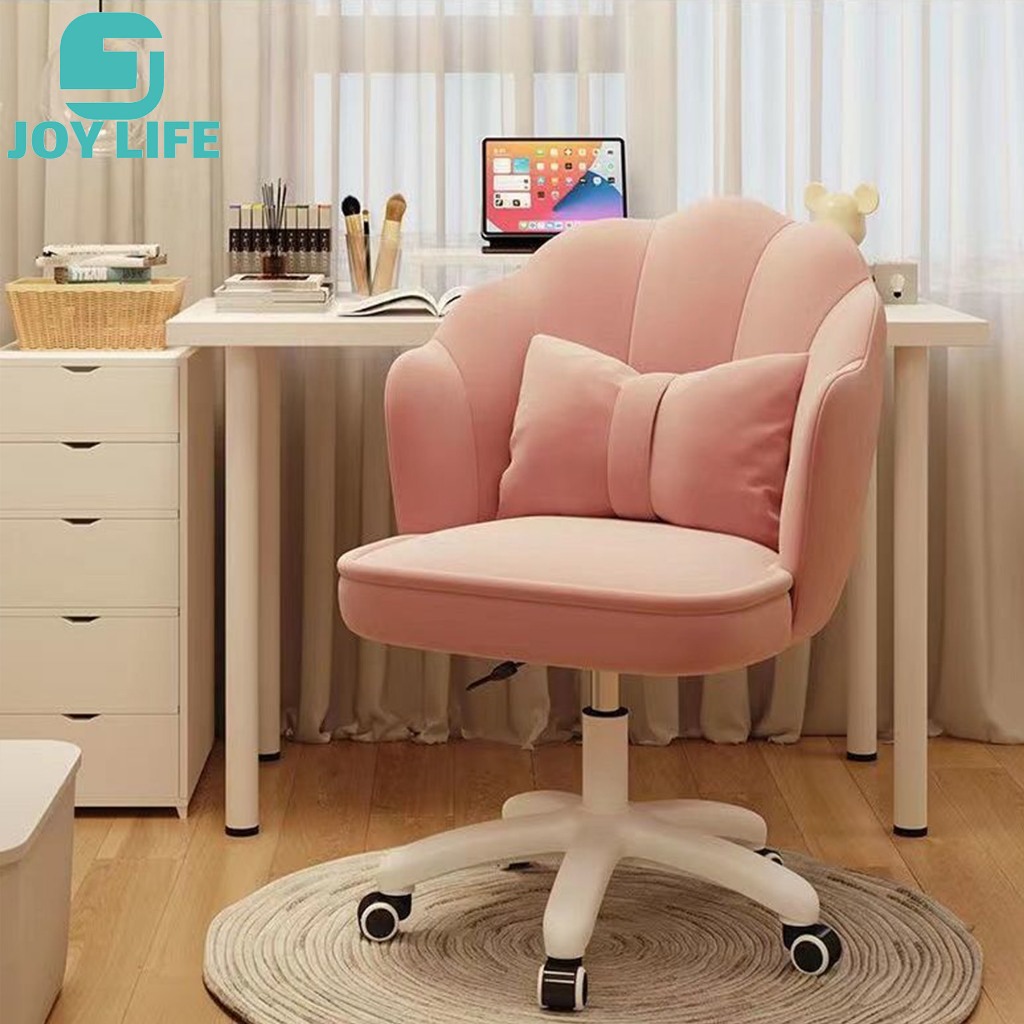 JOYLIFE Computer Chair Comfortable Learning Chair Bedroom Backrest Swivel Chair Student Dormitory Makeup Chair