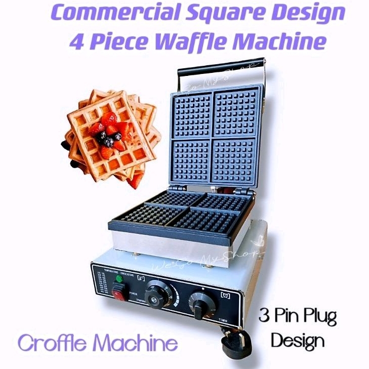 Ready Stock Special Design Electric Square Waffle Machine Dessert Maker Square Shape Croffle Maker Square Waffle Maker