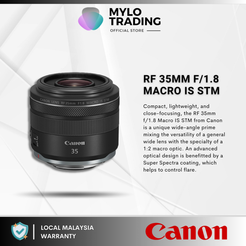 Canon RF 35mm f/1.8 Macro IS STM Lens For EOS R3 R5 R6 EOS R EOS RP