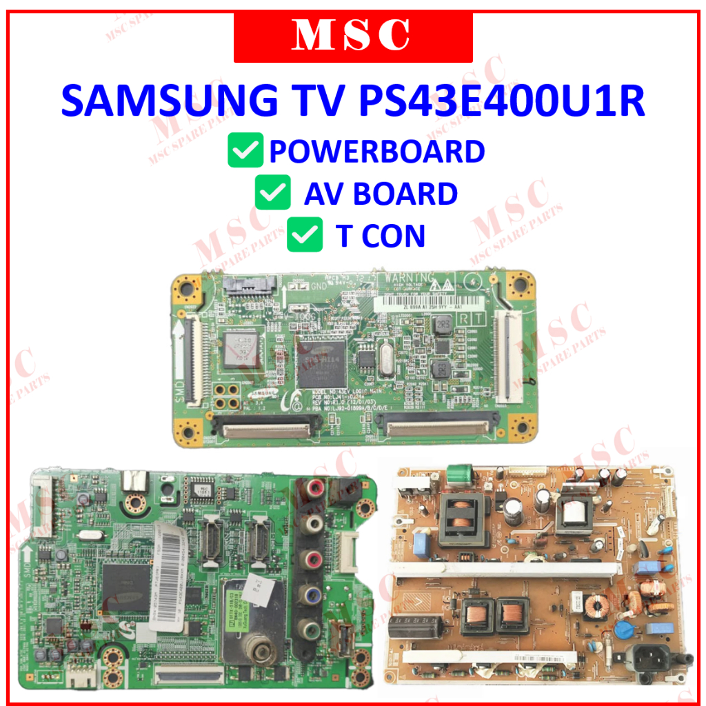 SAMSUNG TV PS43E400U1R Mainboard PowerBoard AV Board T-con Main Board Power Board