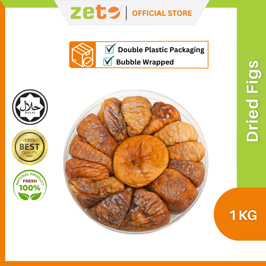 Dried Figs Turkey Buah Tin Teen Ara Kering Turki Unsweetened Premium Grade Organic Fresh Natural Fruit Turkiye ~ 100g