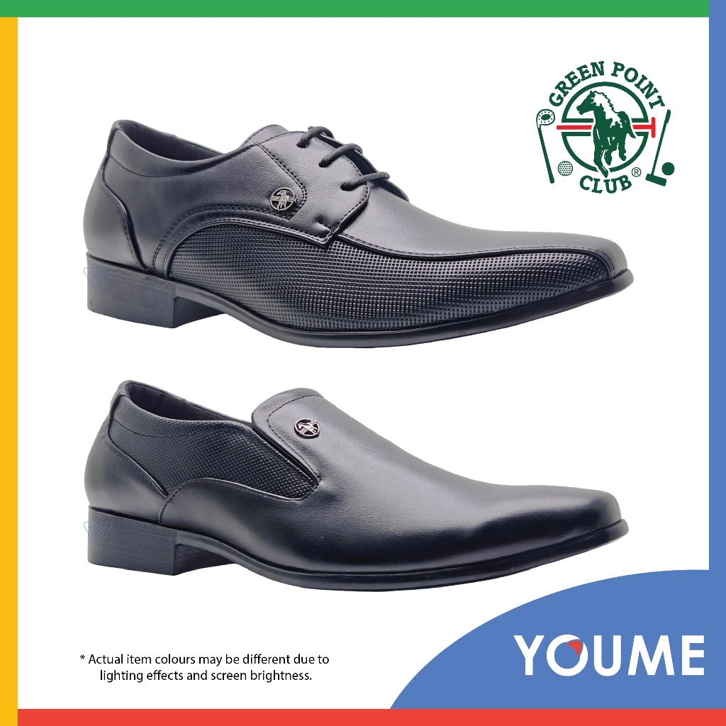 GREEN POINT CLUB M821043 M821044 M821048 Men Genuine Leather Point Toe Loafer Oxford Dress Smart Office Formal Shoe