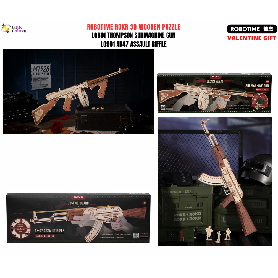 [Ready Stock] [BirthdayGifts]Robotime ROKR 3D Wooden Puzzle - LQ901, LQB01, KW401, KW801, M60,M870