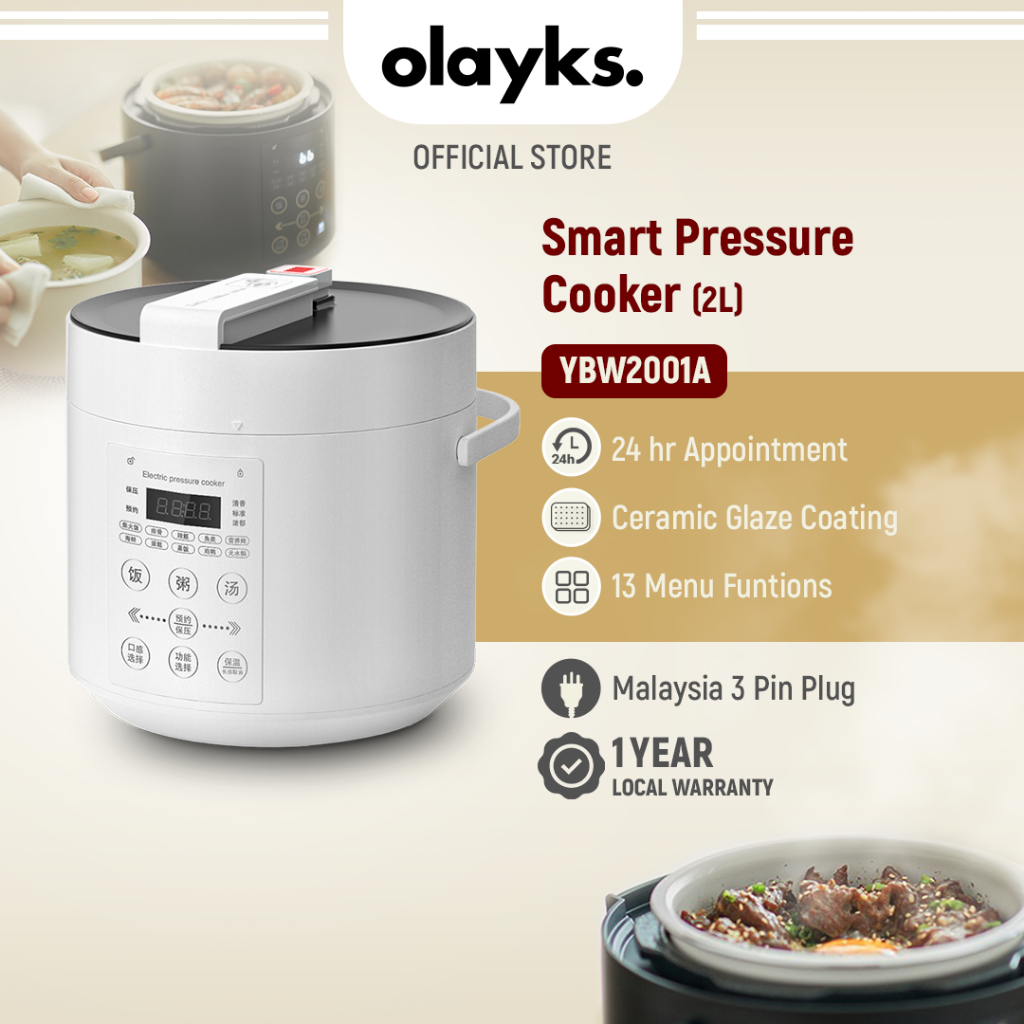 Olayks Smart Electric Pressure Cooker Multifunction Pressure Cooker Rice Cooker (2L) 电压力锅 高压锅 电饭锅电饭煲