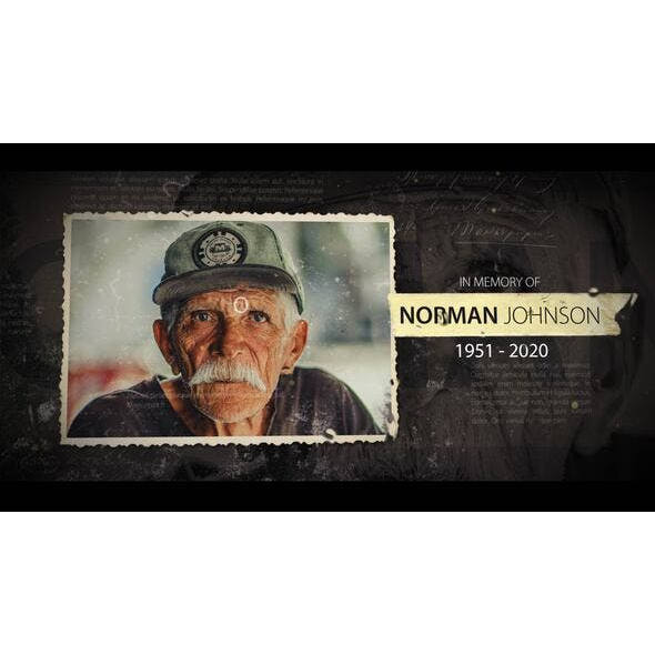 Funeral Memory Slides | After Effects Templates | We Offer Editing and Rendering service