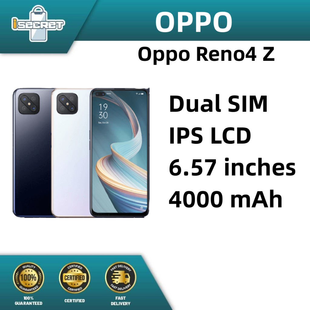 Oppo Reno4 Z (12GB RAM + 256GB ROM) 6.57"inch 48MP Quad Camera Original Smartphone 1 Year Warranty