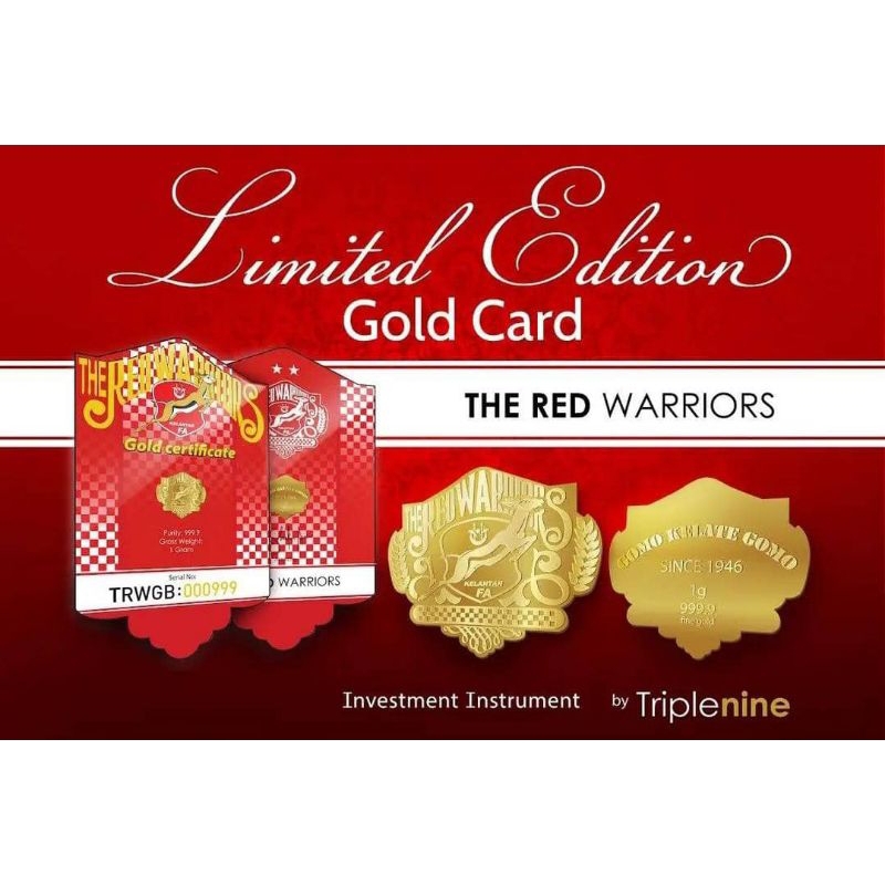 Triplenine Gold x The Red Warriors (TRW) Gold Bar (1 Gram) (Au&hellip;