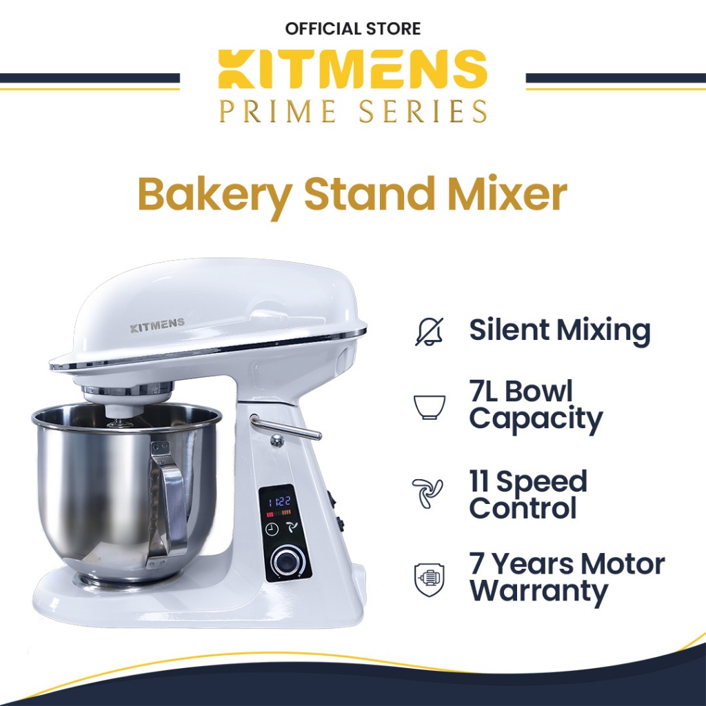 KITMENS KM-B7 Stand Mixer Dough Mixer Heavy Duty Mixer 7L Mixer Cake Mixer Kek Kitchen Mixer Stand Pengadun Doh 厨师机