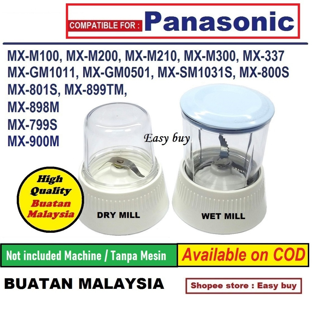 Panasonic Blender Jug DRY MILL/WET MILL/Jar kering compatible ( Not included Machine)